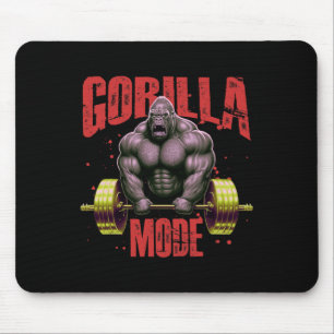 Gorilla Mode Weightlifting Gym Bodybuilding Workou Mouse Pad