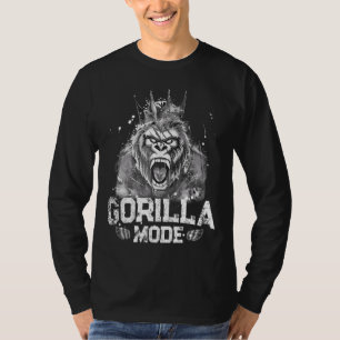 Gorilla Mode Workout Gym Success Fitness King Beas T-Shirt