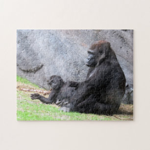 Gorilla Mom and Baby Puzzle