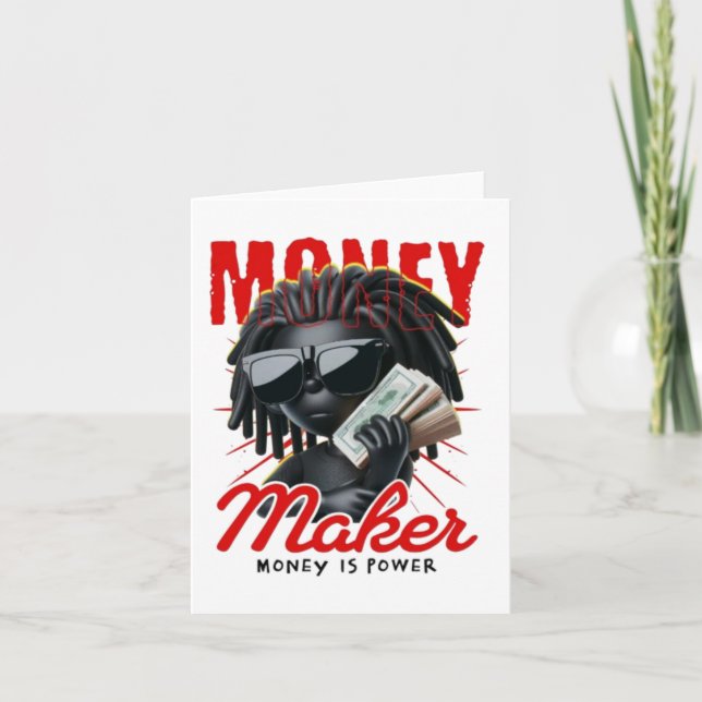 Gorilla Money Maker Greeting Card - Bold Success  (Front)