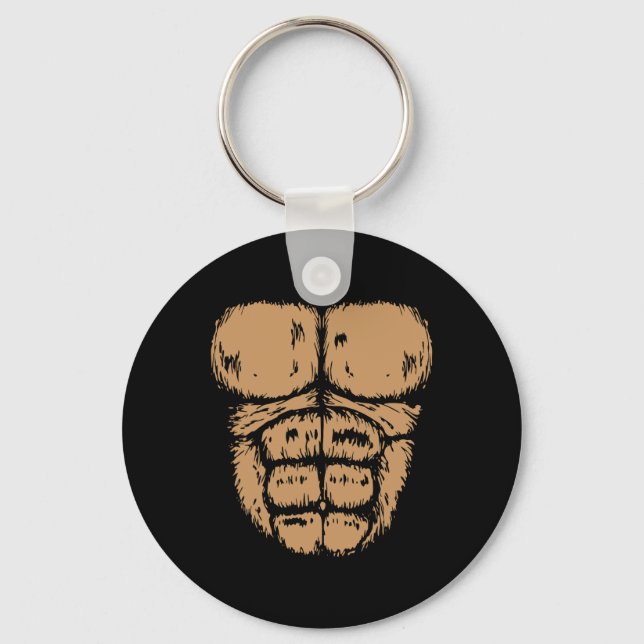 Gorilla Monkey Belly Chest Costume Diy Halloween  Key Ring (Front)
