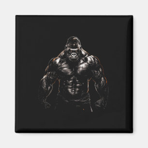 Gorilla Monkey Gym Wear Bodybuilding Workout Motiv Magnet