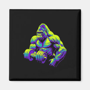 Gorilla Monkey Gym Wear Bodybuilding Workout Motiv Magnet