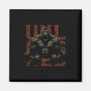 Gorilla Monkey Gym Wear Bodybuilding Workout Motiv Magnet