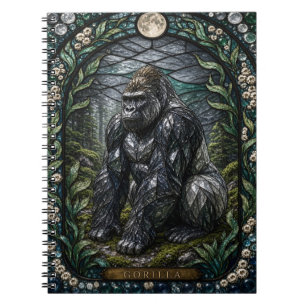 Gorilla Moss Forest Illumina Stained Glass Notebook