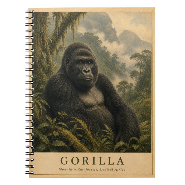 Gorilla Mountain Rainforest VINTAGE Notebook (Front)