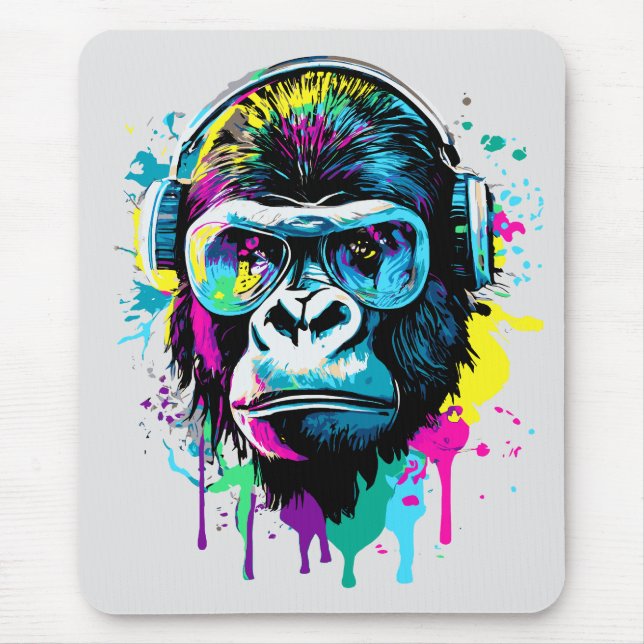 Gorilla Mouse Pad - Gorilla Head Mousepad (Front)