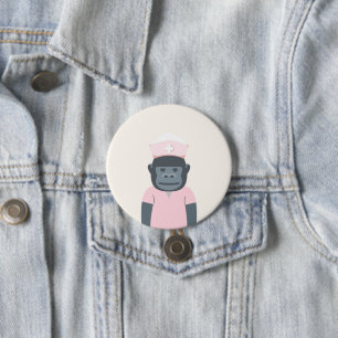Gorilla Nurse 7.5 Cm Round Badge
