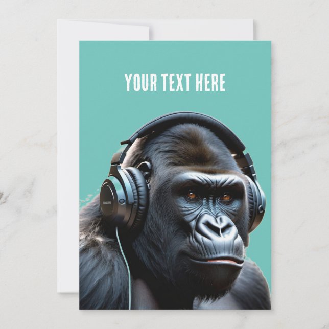 gorilla on suit  holiday card (Front)