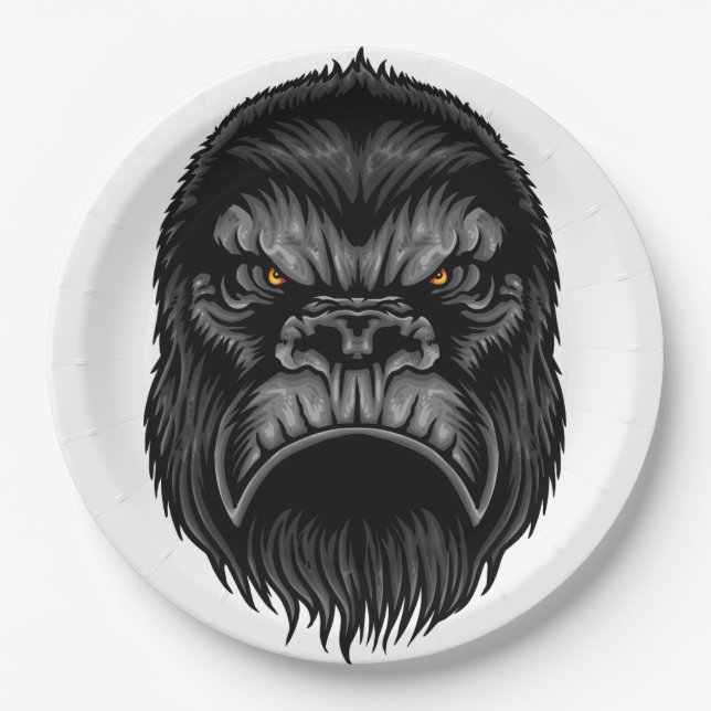 Gorilla Paper Plate (Front)