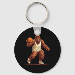 Gorilla Playing Basketball Fun Gorilla Basketball Key Ring