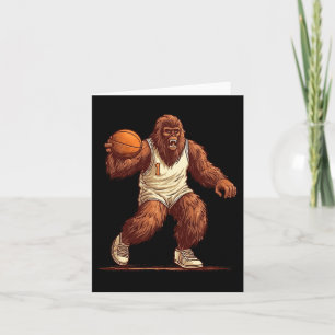 Gorilla Playing Bysketbyll Fun Gorilla Bysketbyll Card