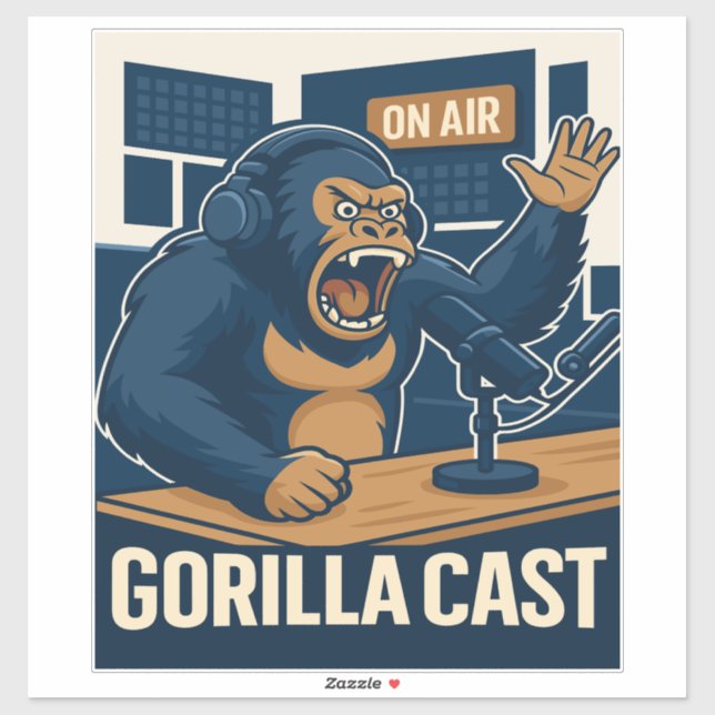 Gorilla Podcast on Air Studio Funny Podcaster (Sheet)