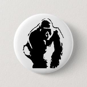 Gorilla Pop Art 6 Cm Round Badge