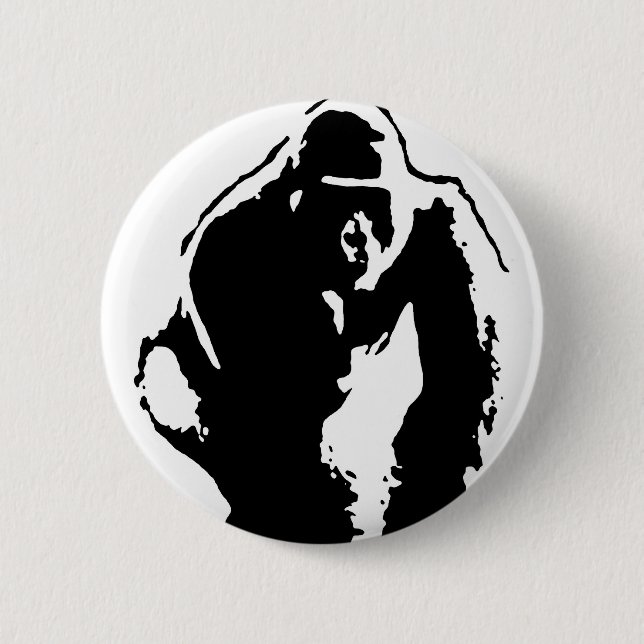 Gorilla Pop Art 6 Cm Round Badge (Front)