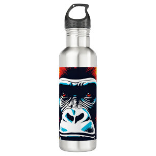 Gorilla Pop Art Cartoon Drawing 710 Ml Water Bottle