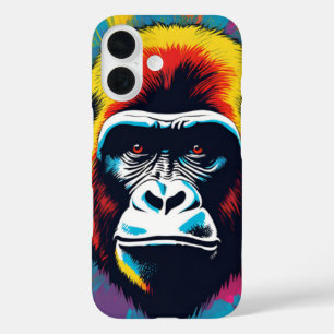 Gorilla Pop Art Cartoon Drawing iPhone 16 Case