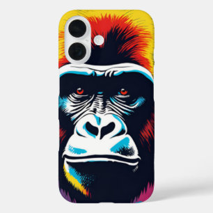 Gorilla Pop Art Cartoon Drawing iPhone 16 Case