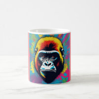 Gorilla Pop Art Cartoon Drawing