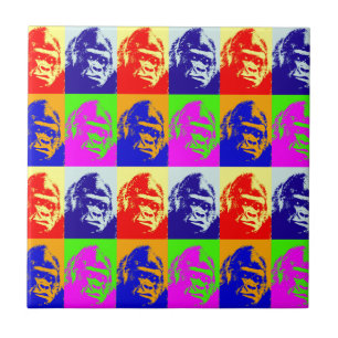 Gorilla Pop Art Ceramic Tile