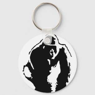 Gorilla Pop Art Key Ring
