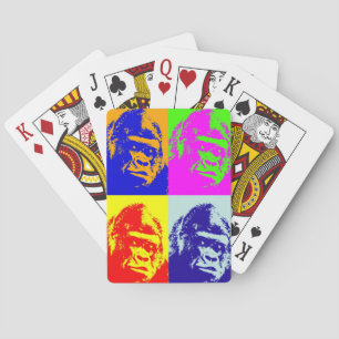 Gorilla Pop Art Playing Cards