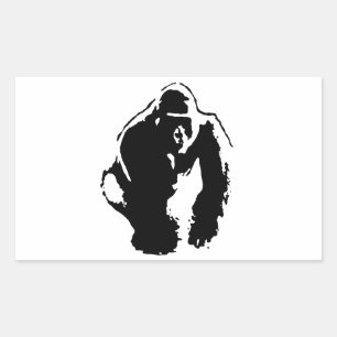 Gorilla Pop Art Rectangular Sticker