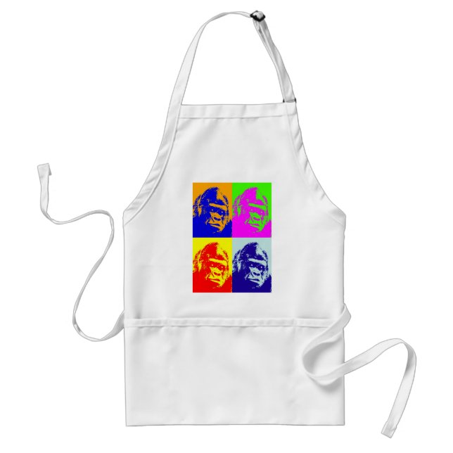 Gorilla Pop Art Standard Apron (Front)