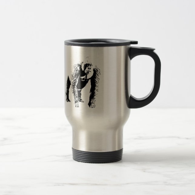 Gorilla Pop Art Travel Mug (Right)