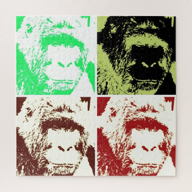 Gorilla Pop Art - Wild Animals Artworks Jigsaw Puzzle (Vertical)