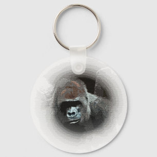 Gorilla Portrait Key Ring