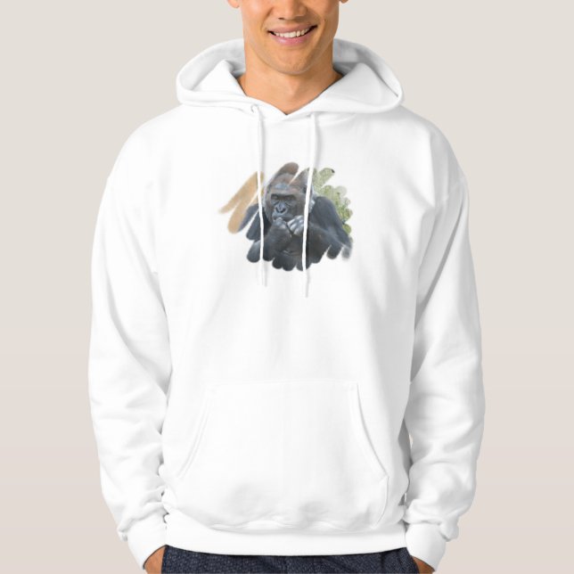Gorilla Primate Hooded Sweatshirt (Front)