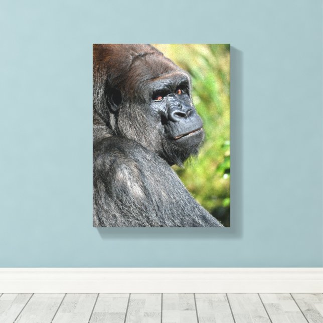 Gorilla profile canvas print (Insitu(Wood Floor))
