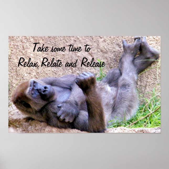 Gorilla, relax,relate,release_ poster (Front)