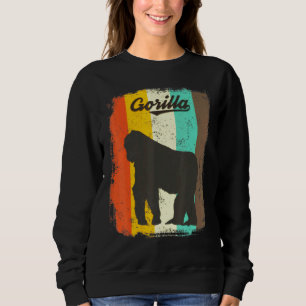 Gorilla Retro 70s Vintage Cute Animal Sweatshirt