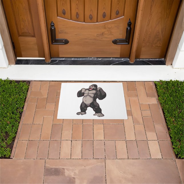 Gorilla Roaring Ape Monkey Doormat (Outdoor)