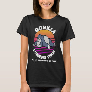 Gorilla Running Team Kids Men Women T-Shirt