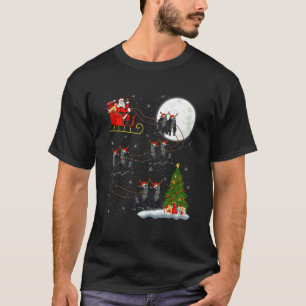 Gorilla Santa Sleigh Flying Funny Magical Christma T-Shirt