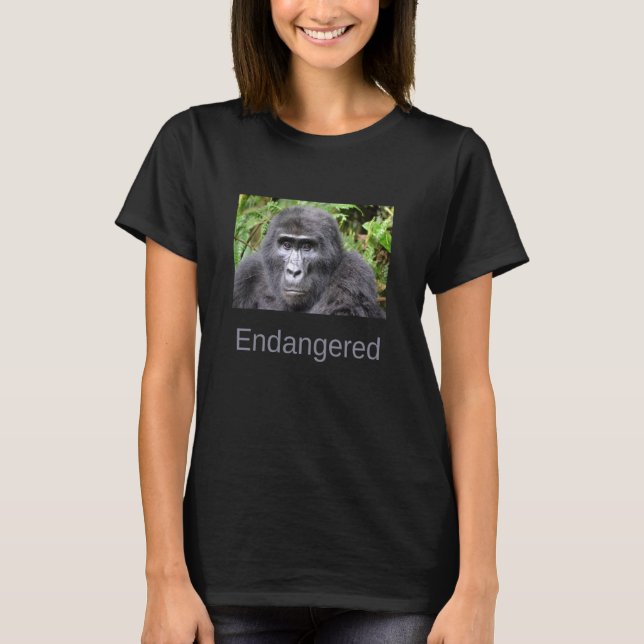 Gorilla Shirt Endangered Mountain Gorilla (Front)