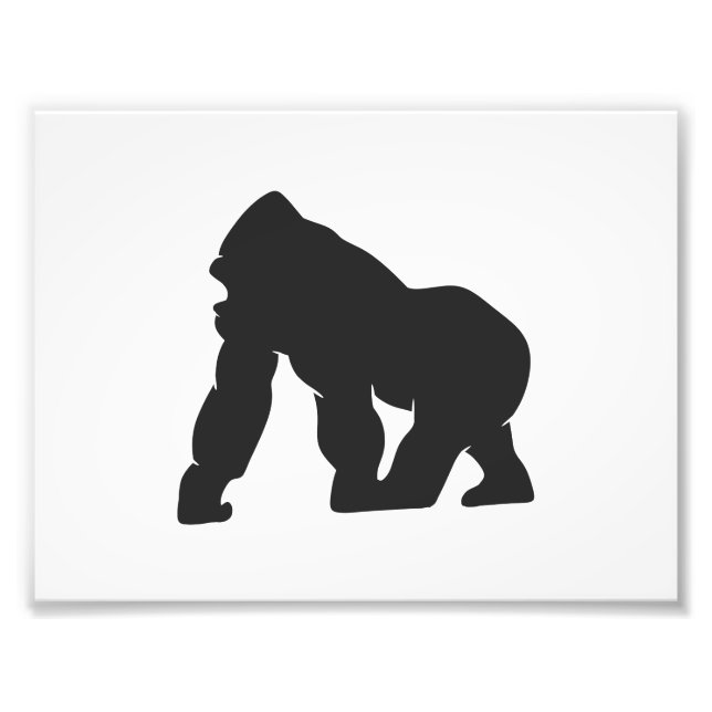 Gorilla silhouette photo print (Front)