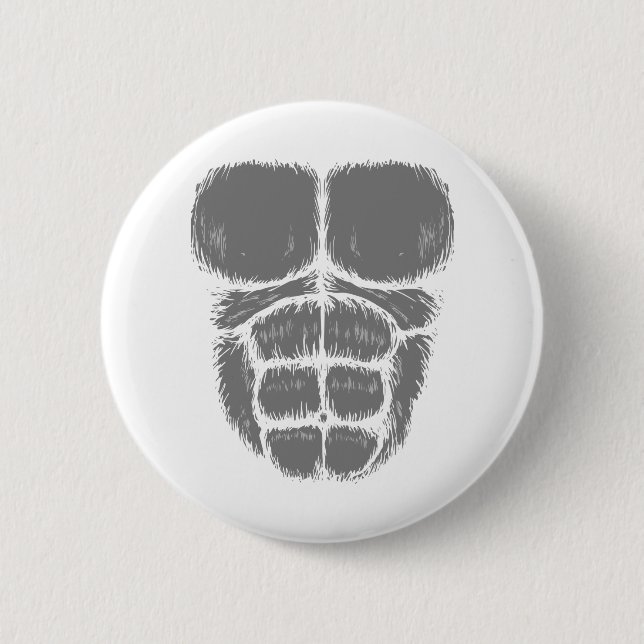 gorilla sixpack 6 cm round badge (Front)