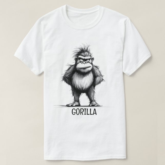 Gorilla Sketch T-Shirt (Design Front)