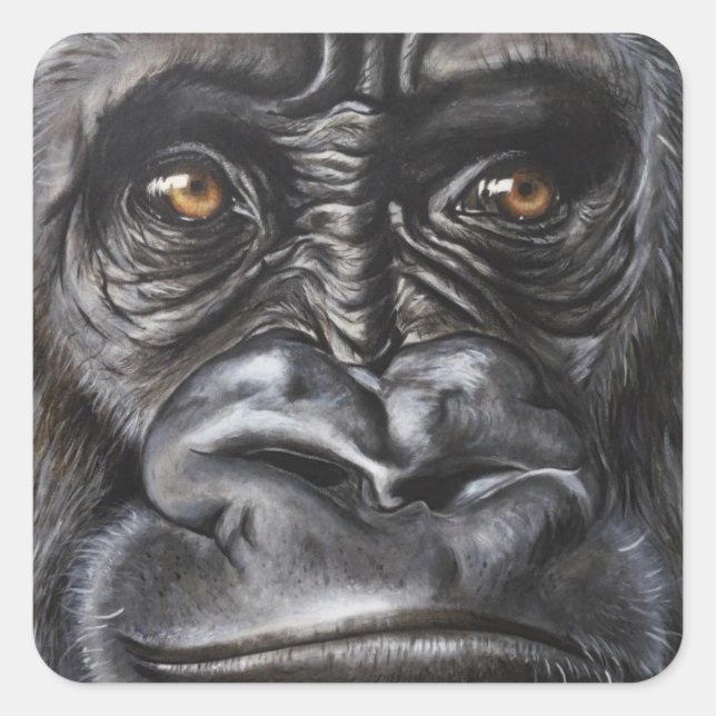 Gorilla Square Sticker (Front)
