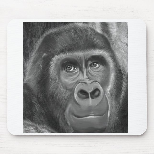 Gorilla sucking fingers MousePad2  指しゃぶりのゴリラトートバッグ Mouse Pad (Front)