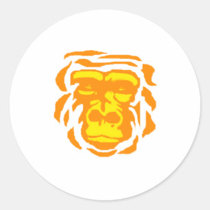 Gorilla Sunrise Classic Round Sticker