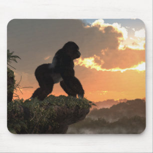 Gorilla Sunset Mouse Pad