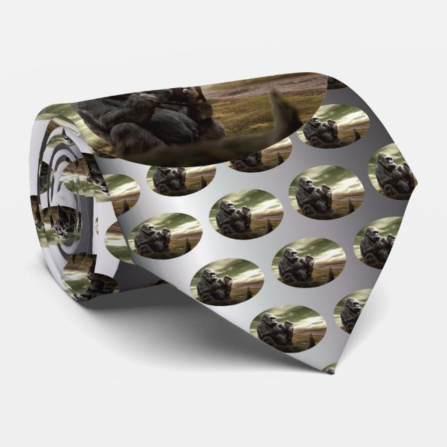 Gorilla Takes to the Tablet Tie (Rolled)