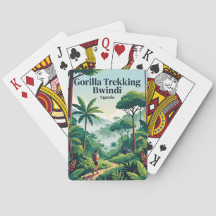 Gorilla Trekking Bwindi Impenetrable Forest Uganda Playing Cards