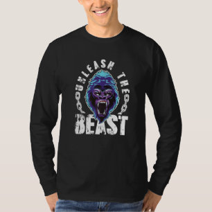 Gorilla Unleash The Beast Gym Mode Fitness Motivat T-Shirt