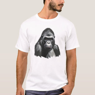 Gorilla Vector Graphic Art Portrait Animal Spirit T-Shirt